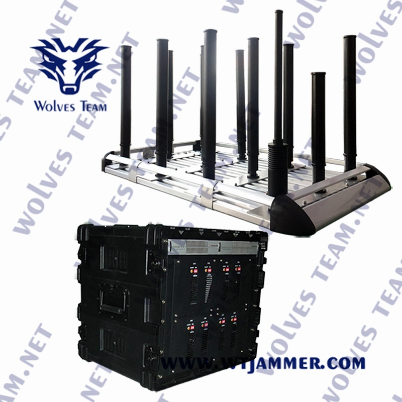 Completamente integrado de alta potencia del sistema de bloqueo de ancho de banda de VHF UHF Juguetes Radio Control WiFi GPS 3G 4G 5G Mobile Phone Jammer señal