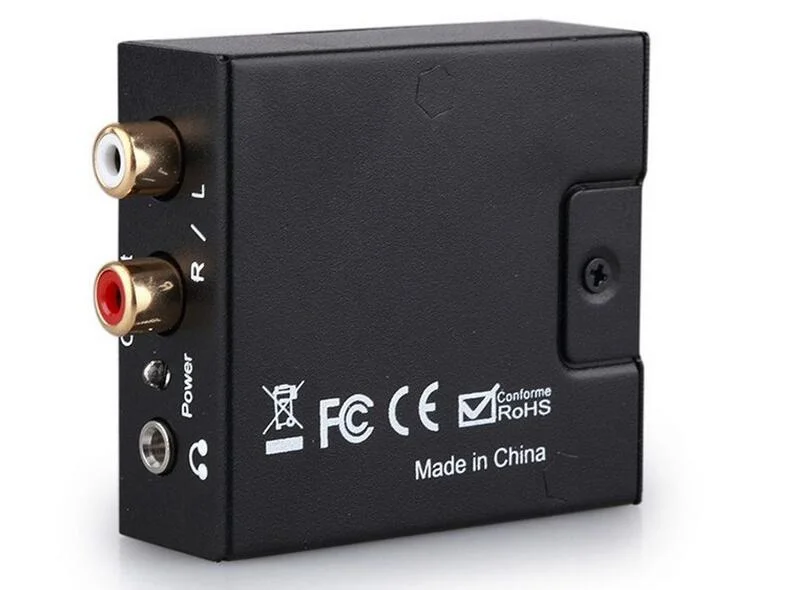 Digital Optical Coaxial RCA Toslink Signal to Analog Audio Converter