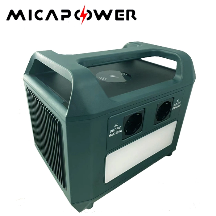 Mica Lowest Price 600W Outdoor Energy Storage Power Station Solar Generator Fast Charging Energy Portable Power Station 600W 1000W 1500W for Camping