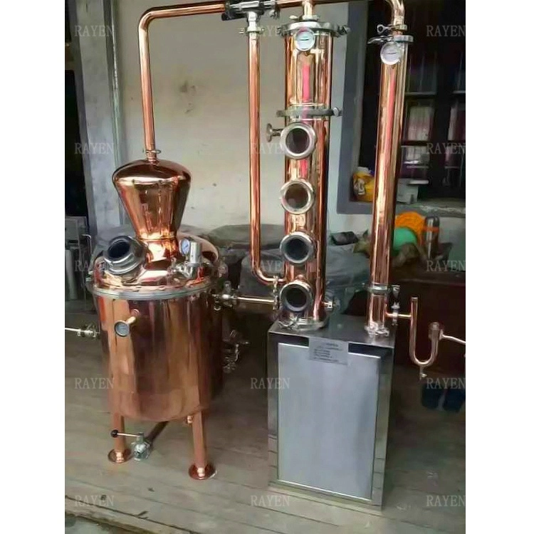 China Herstellung Edelstahl 100L Kessel mit Pot still Destillation Spalte