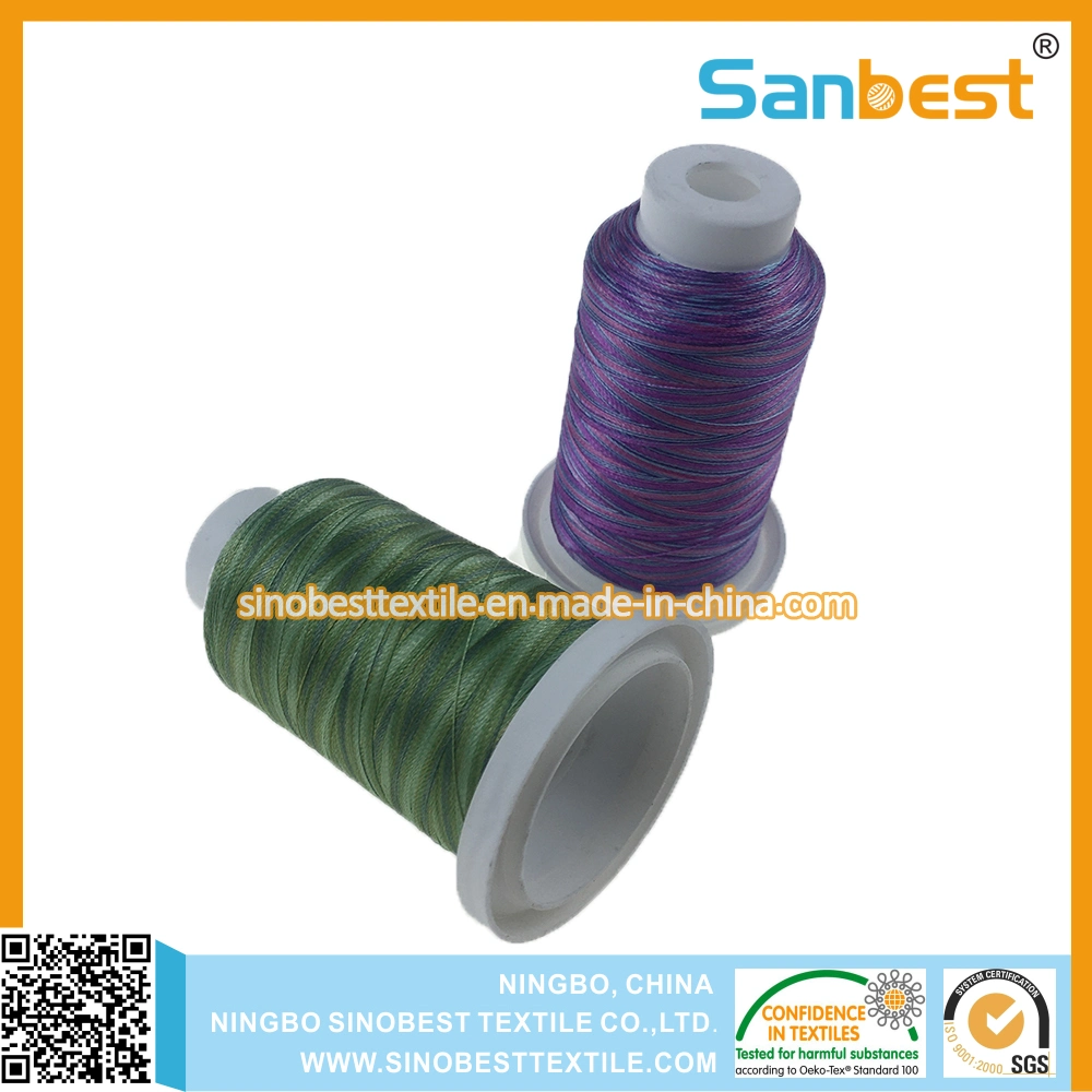 Space-Dyed/Variegated Rayon Embroidery Thread for High Speed Embroidery Machine