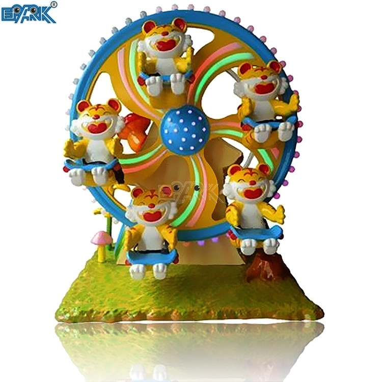 Happy Little Tigers with Fence Amusement Park Rides Kids Small Ferris Wheel Tiger Rides