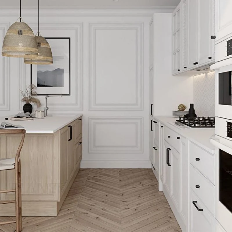 Ready Made European Style Modular Shaker Organizer Modern Wooden U Shaped Kitchen Cupboards Kitchen Cabinet