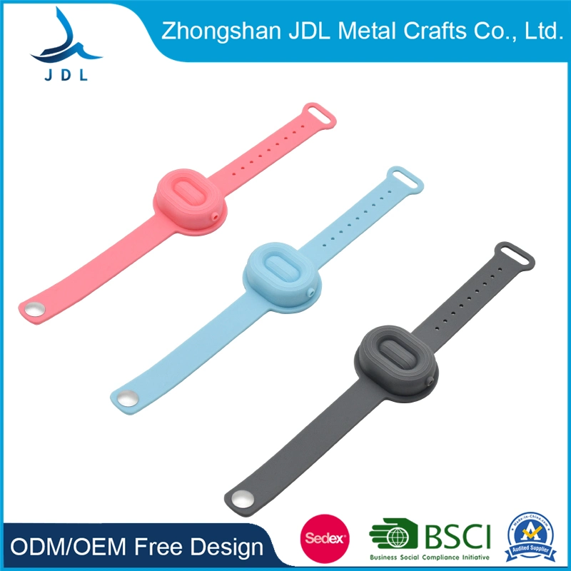 Promotional Cheap Supply Custom Design Elastic Silicone Bracelet for Men and Women Embossed Debossed Eco-Friendly Sanitiser Dispenser Wristband