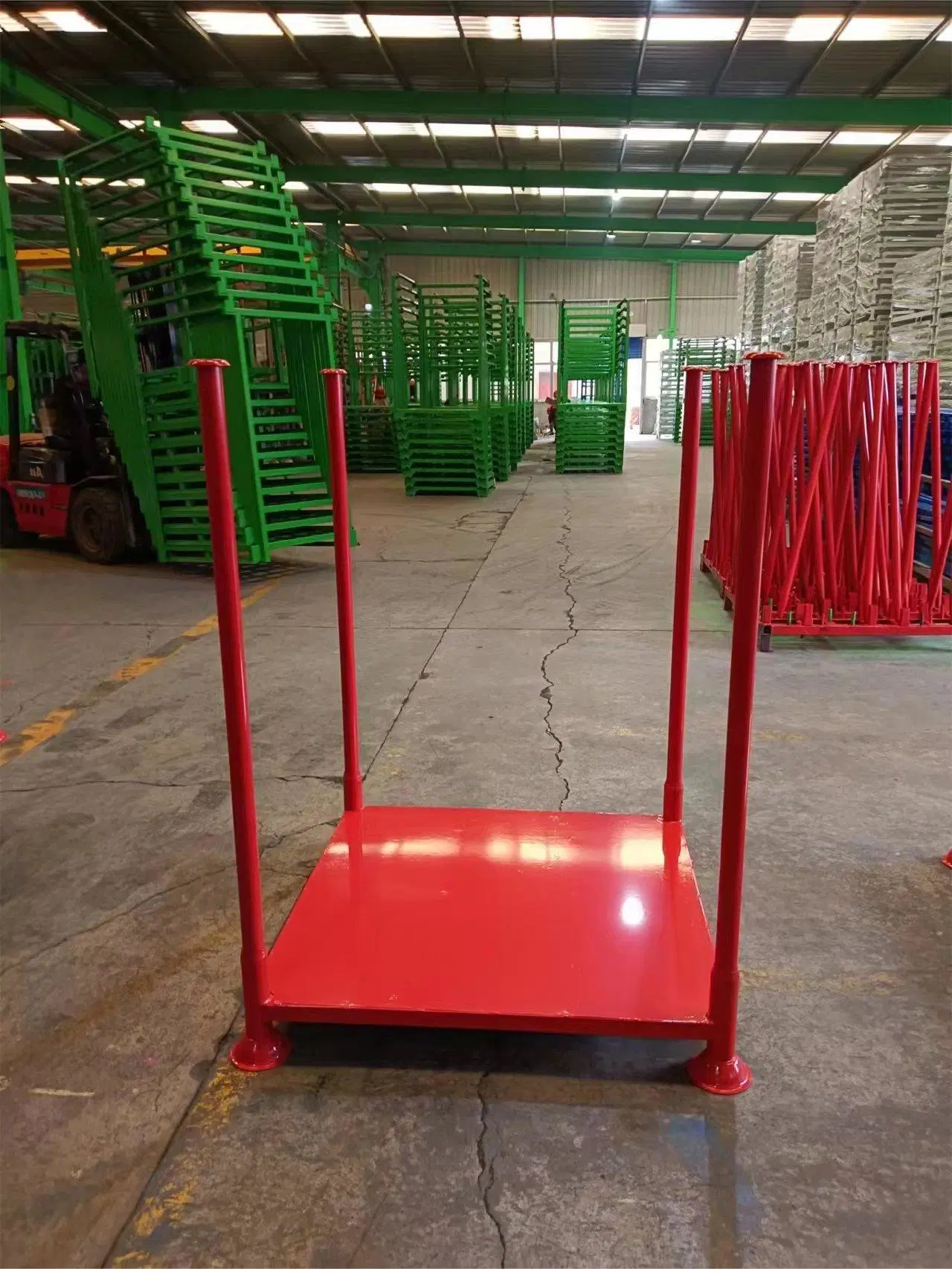 Heavy Duty Stacking Detachable Customized Four Post Support Transport Truck Steel Tire Pallet Manufacturers Rack