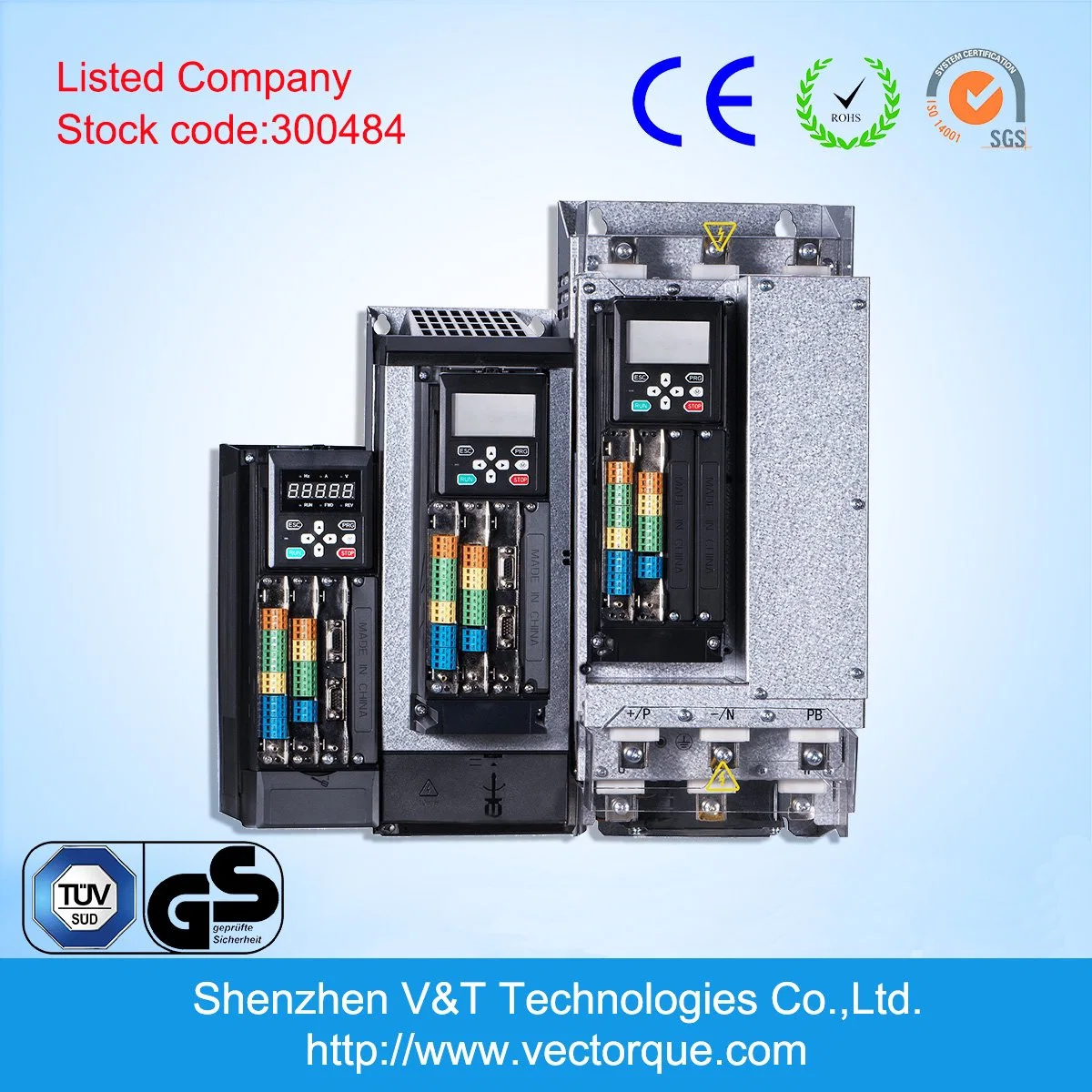 Vts400 5.5kw V/F Vector Torque Control with Encoder Feedback AC Drive