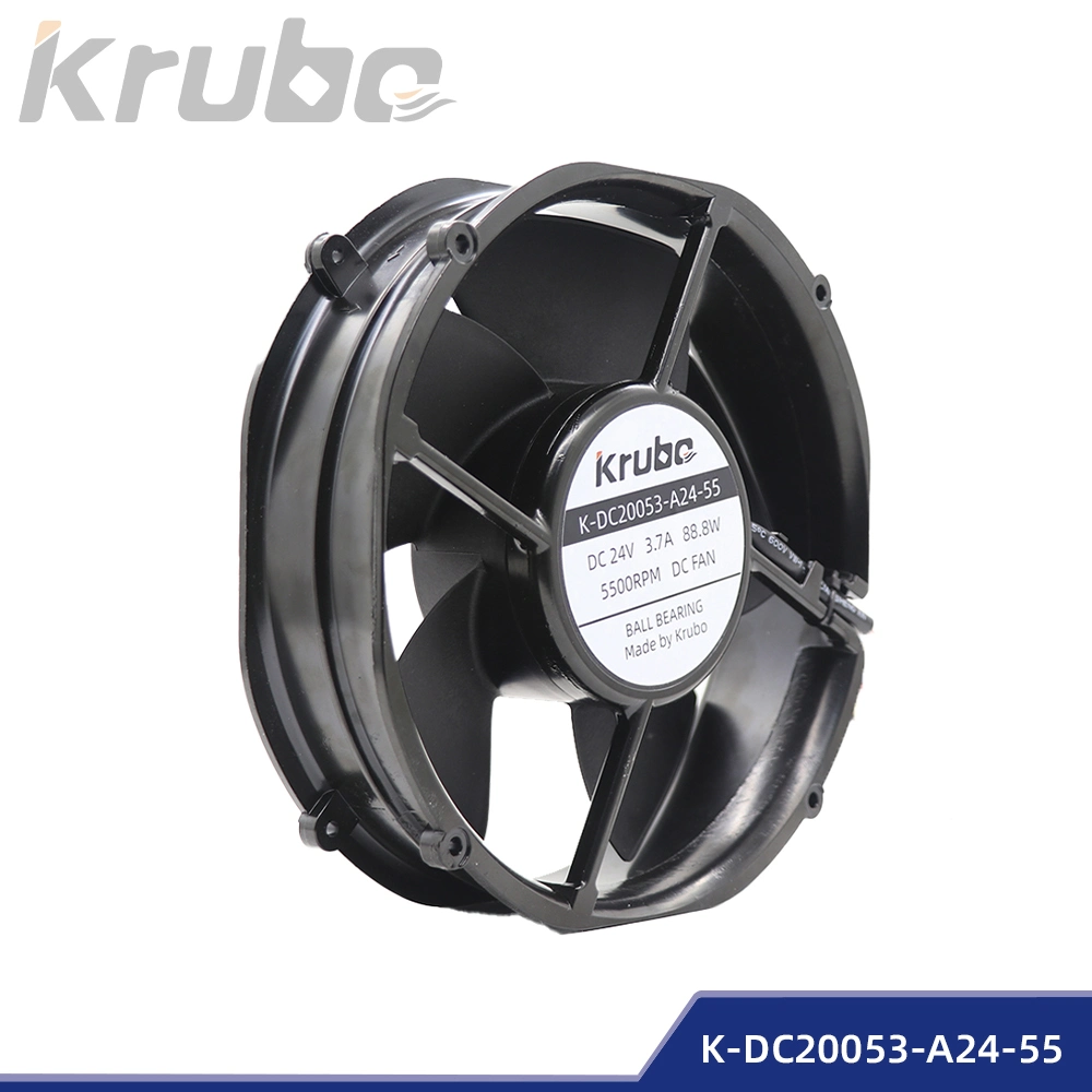 Ventiladores de 200mm Ventilador compacto DC, el rodamiento de bolas, para mueble de refrigeración, la refrigeración (K-DC20053-A24-55)