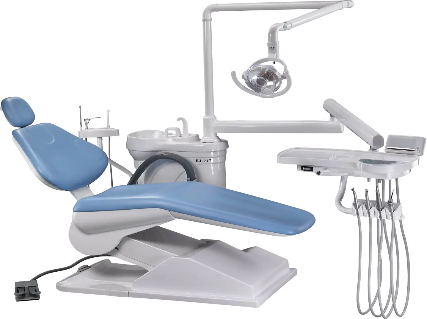 New Design Economic Dental Chair with Operation Lamp (Kj-917)