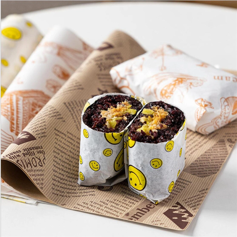 Custom Tissu Sandwich Rolling Papel Fast / Food Wrap Paper