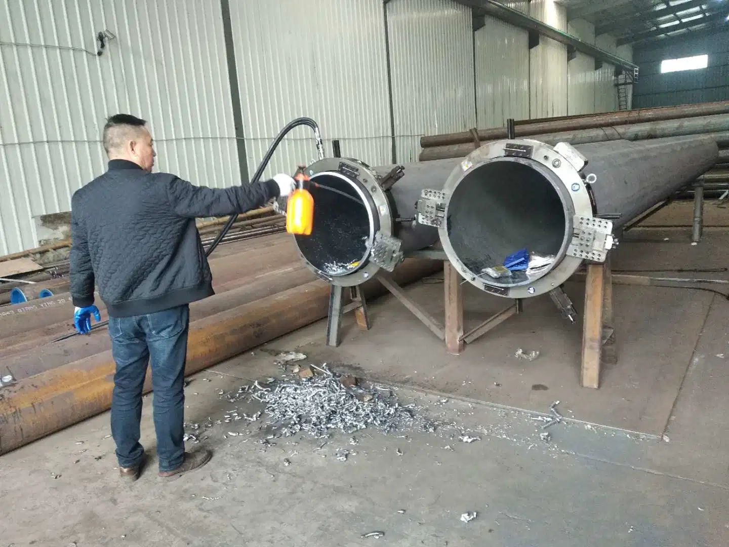 Wellnit Split Frame Pipe Cold Cutting and Beveling Machine Oce-426