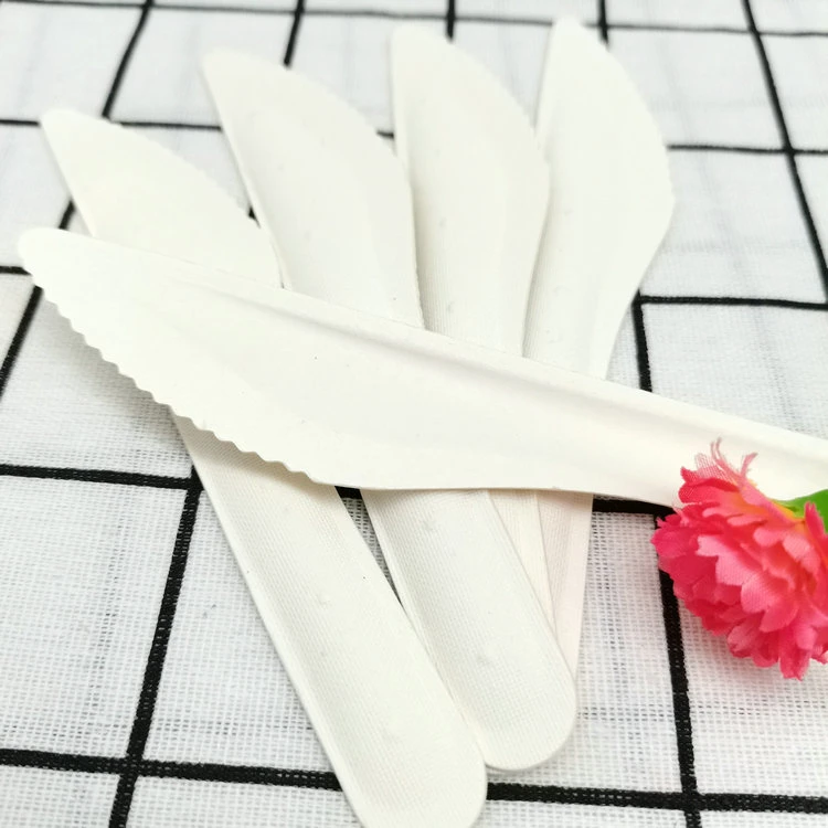 Disposable Sustainable Bagasse Cutelery Set Knife Fork Spoon