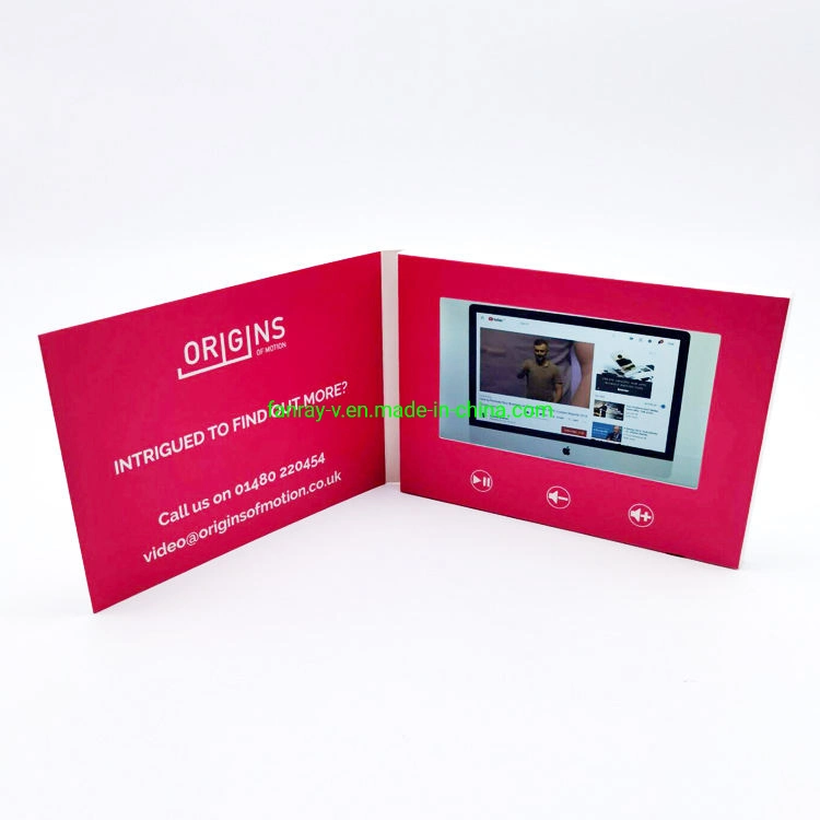 Popular 7inch LCD Video Greeting Card for Celebrating Party