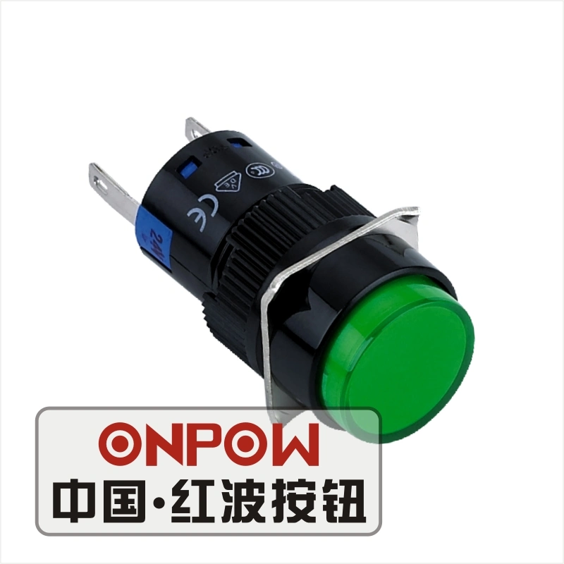 Onpow 16mm Rundleuchte (LAS1-AY-D/R/12V)