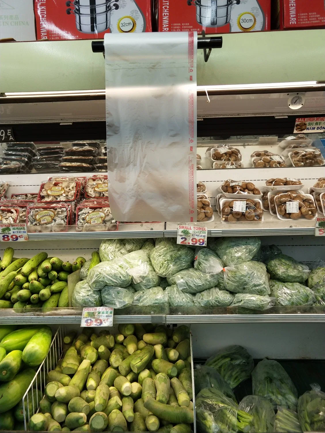 Grand congélateur d'emballage en plastique transparent épais sac alimentaire