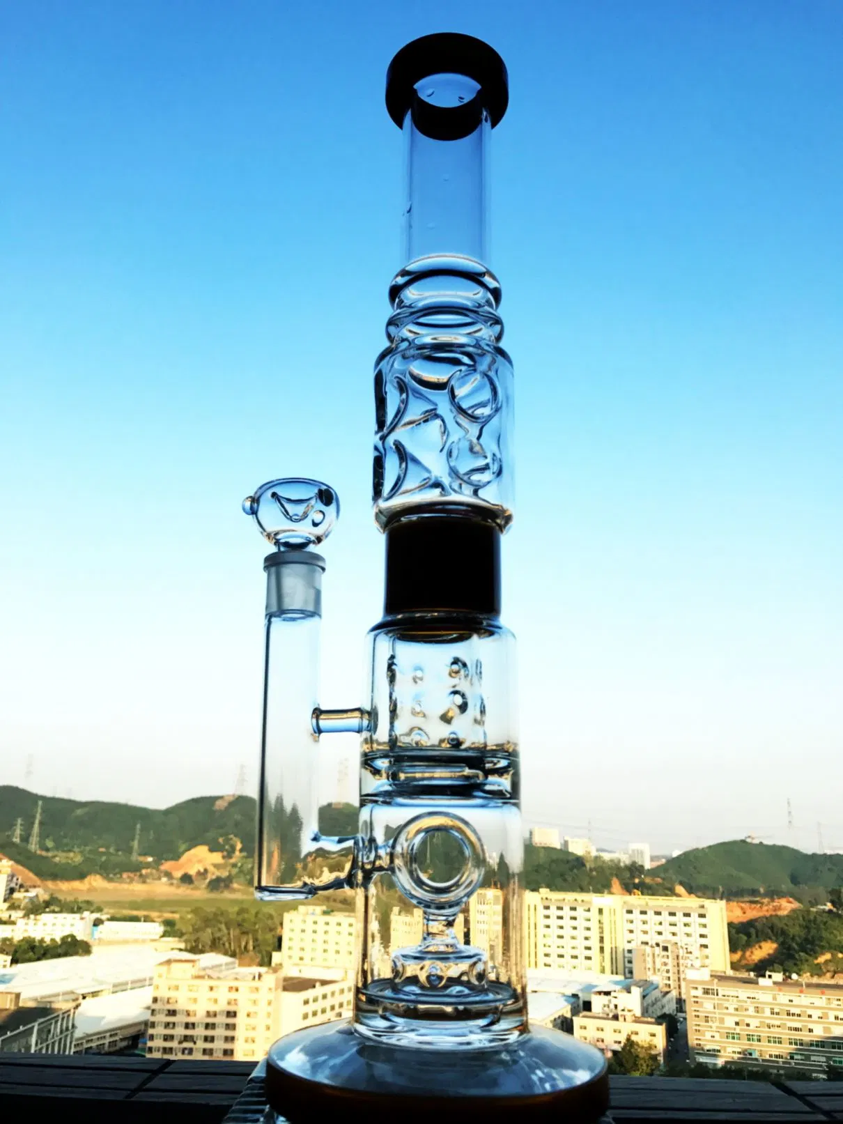 China Manufacturer New Heady DAB Rig Glass Water Pipe, Diamond Glass Wholesale/Supplier Recycler Glass Smoking Pipe