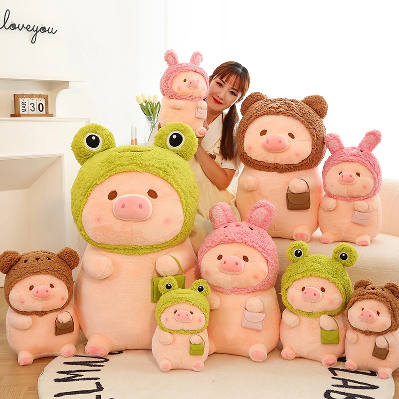 Vente chaude oreiller peluche personnalisé farcies mignon de porc coussin Lulu jouet