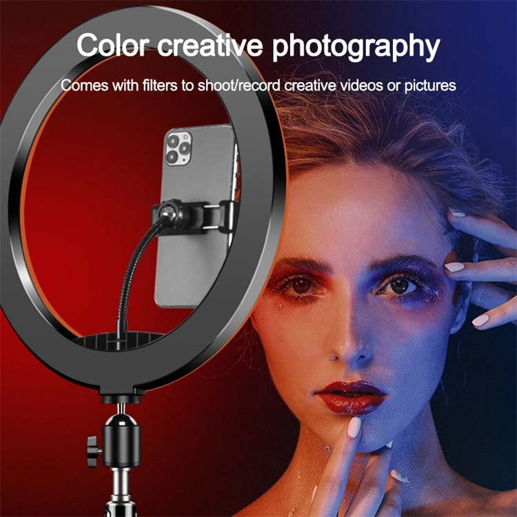 Комплект для подсветки RGB LED Ring Light с регулировкой яркости для студии Makeup Video