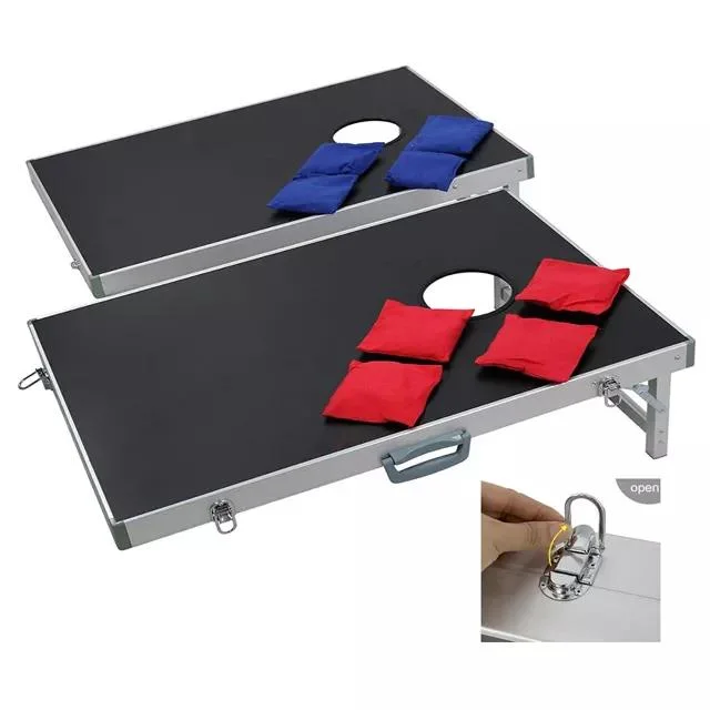 Foldable Design Lightweight Aluminum Construction Cornhole Toss Game Set