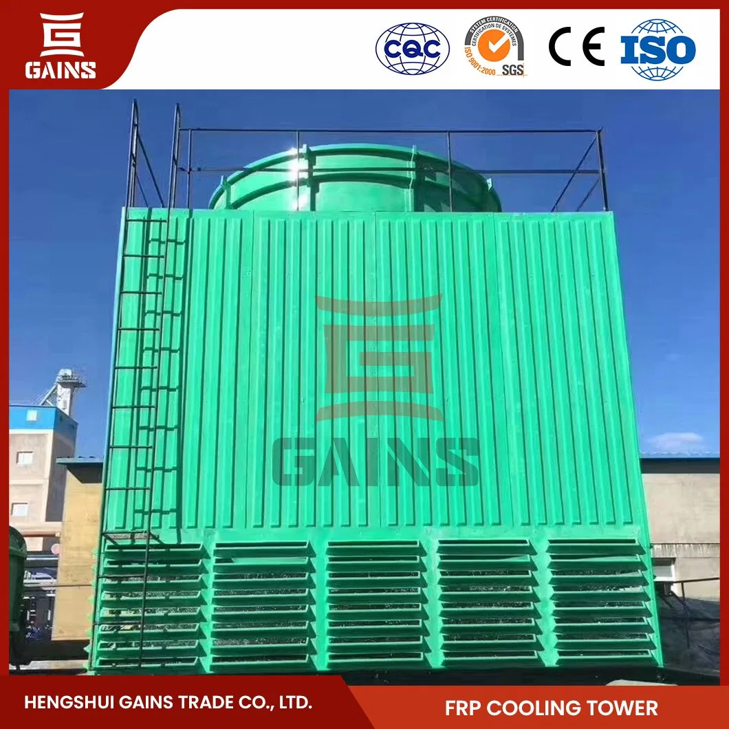 Gains Hybrid Cooling Tower Suppliers Fan Cylinder Cooling Tower China Rectangular FRP Water Cooling Tower