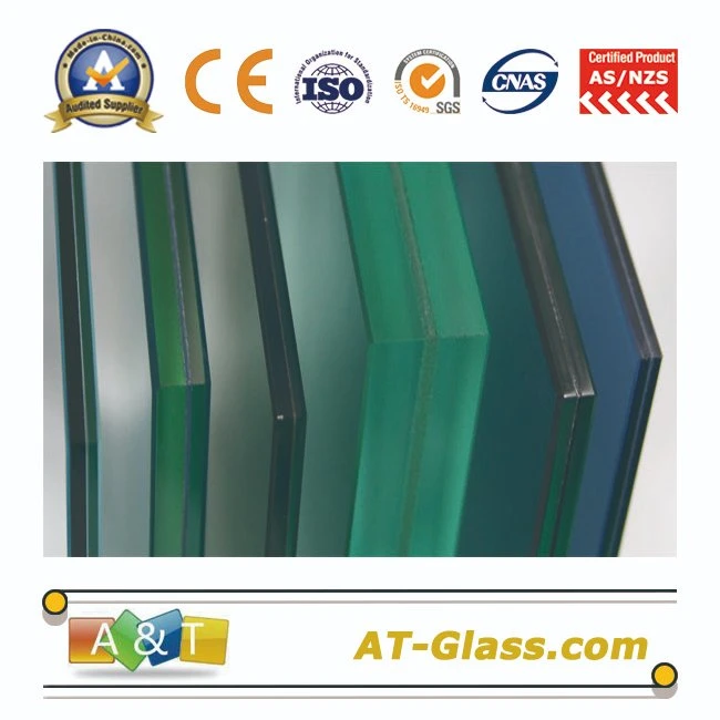 6.38mm 8.38mm 10.38mm Verre laminé clair/teinté Verre de sécurité pour porte-fenêtre