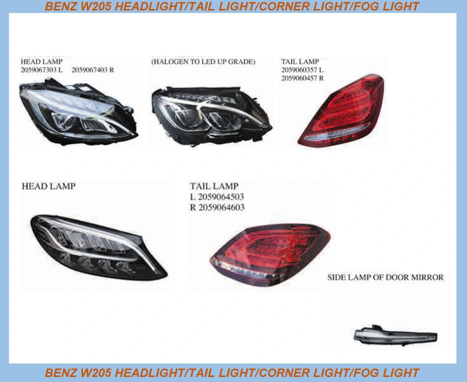 Benz 190 faro/luz trasera/luz de la esquina de la luz antiniebla//R/2018202561 2018200164 2018202661 L/R/L/R 2018200264 2018200264 2018200164L//	R2018260243 L/ 2018260343/.