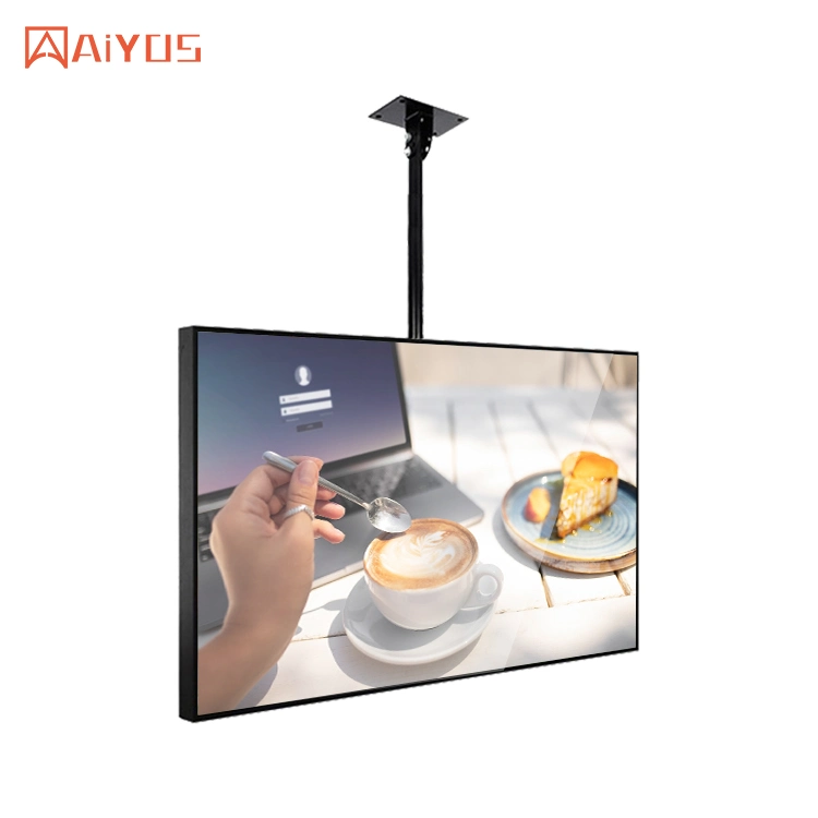 43 Zoll Deckenmontage LCD Werbung Digital Signage Display LED Backlight Restaurant-Menütafeln