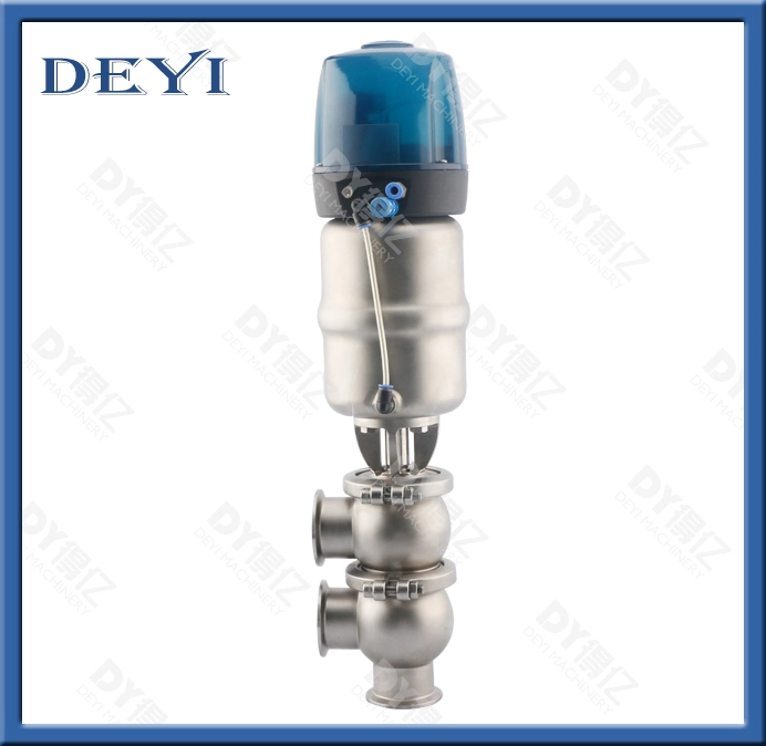 3" Sanitary Hygienic Stainless Steel SS304 SS316L Pneumatic Diverter Flow Valve