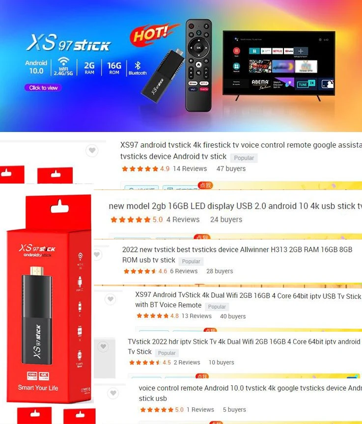 Free Customzied IPTV Atvse Stick Allwinner H313 2GB 16GB Dual WiFi 5g Amazon Fire TV Stick