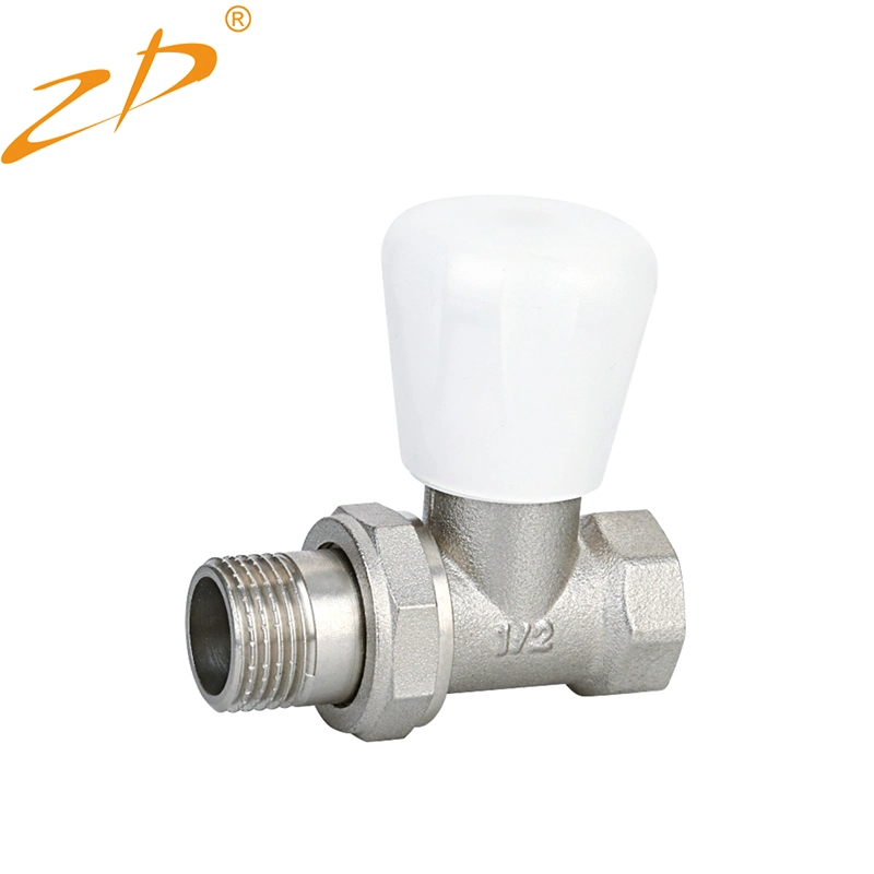 90 Degree Brass Temperature Control Head Thermostatic Radiator Valve for Floor Heating System