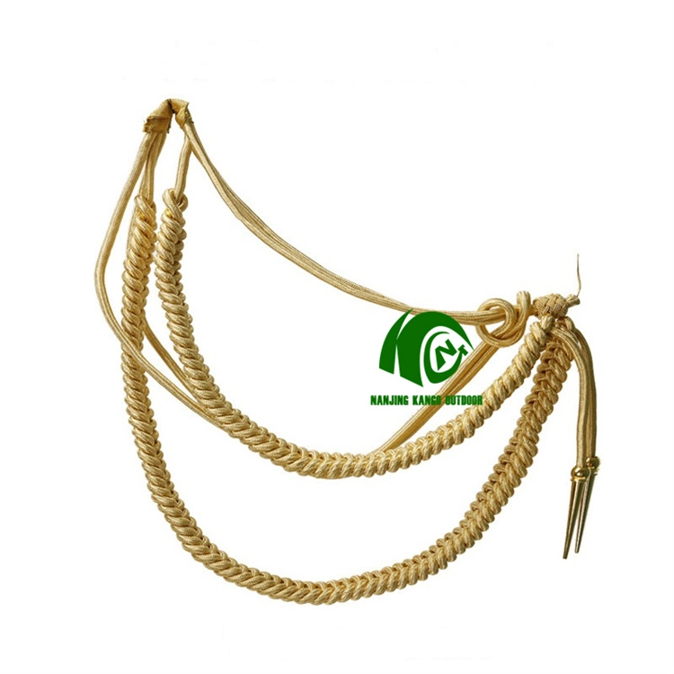 Kango Gold Shoulder Braid Aiguillette for Sale Military Uniform Decoration Aiguiillettes