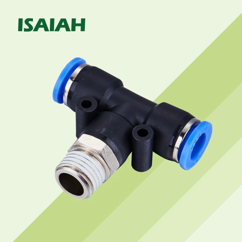 Pneumatic Tube Connection NPT Thread Air Tube Connector Brass Fitting