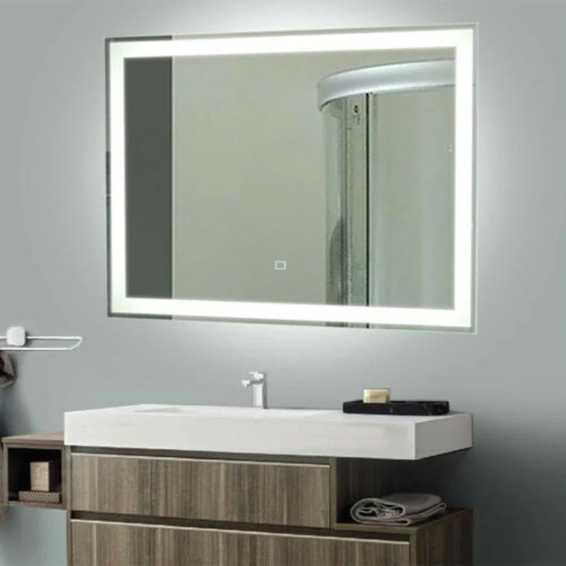 Greenfrom Hotel Bathroom Backlit Wall Mirror Sensor Touch Three Lighting Bathroom Mirror