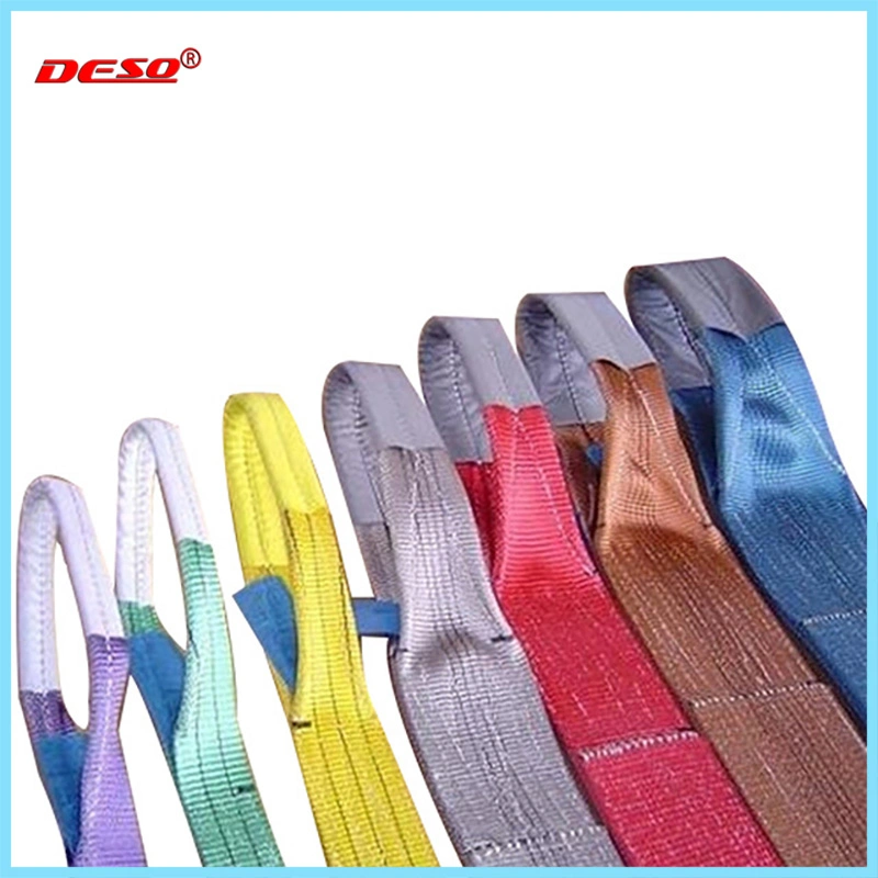 100% Polyester Flat Woven Webbing Sling En1492-1 Safety Factor 7: 1 6: 1 5: 1 1-12ton