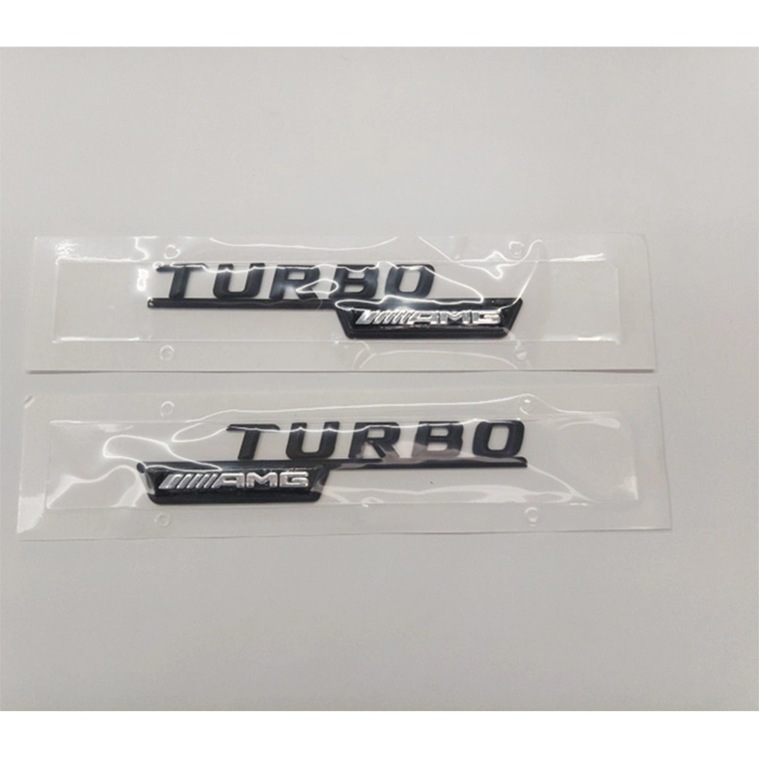 Gloss Black Finished Turbo Biturbo Logo Decal