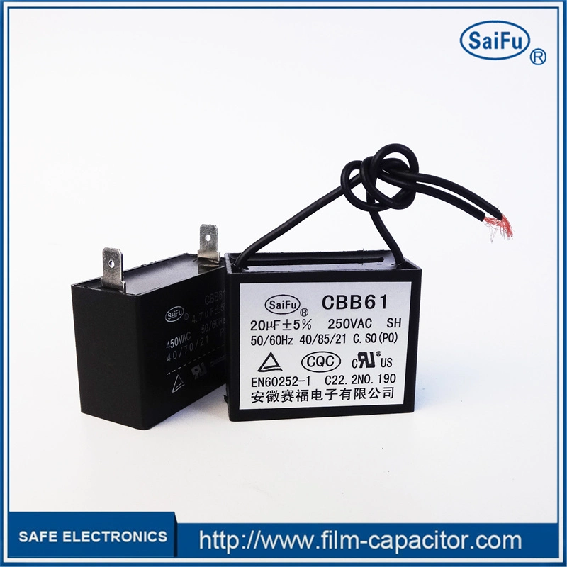 Fan Capacitor Cbb61 AC Capacitor 500VAC