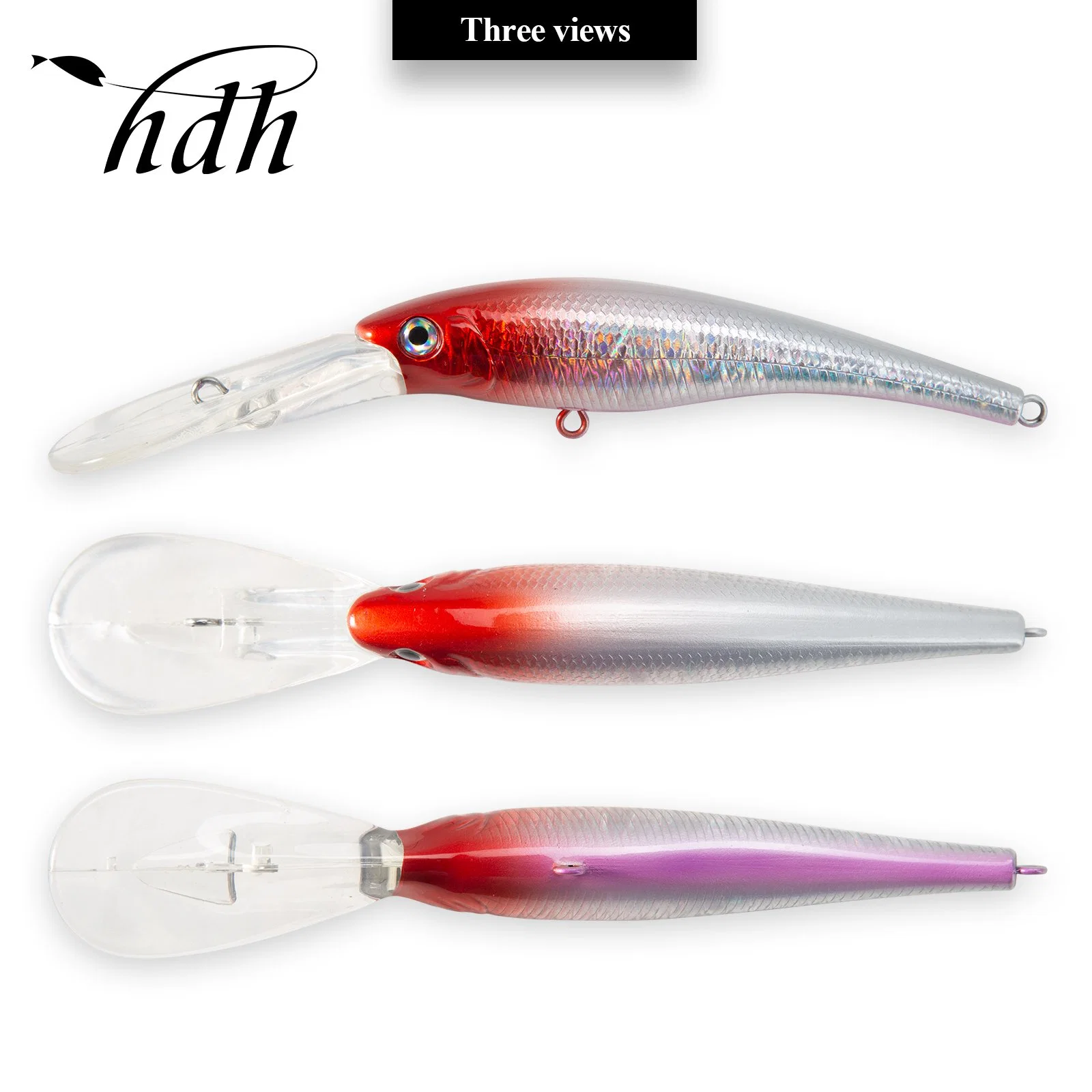 Custom Treble Hooks Fishing Lures Artificial Bait 3D Lure Eyes Floating Minnow Fishing Lure