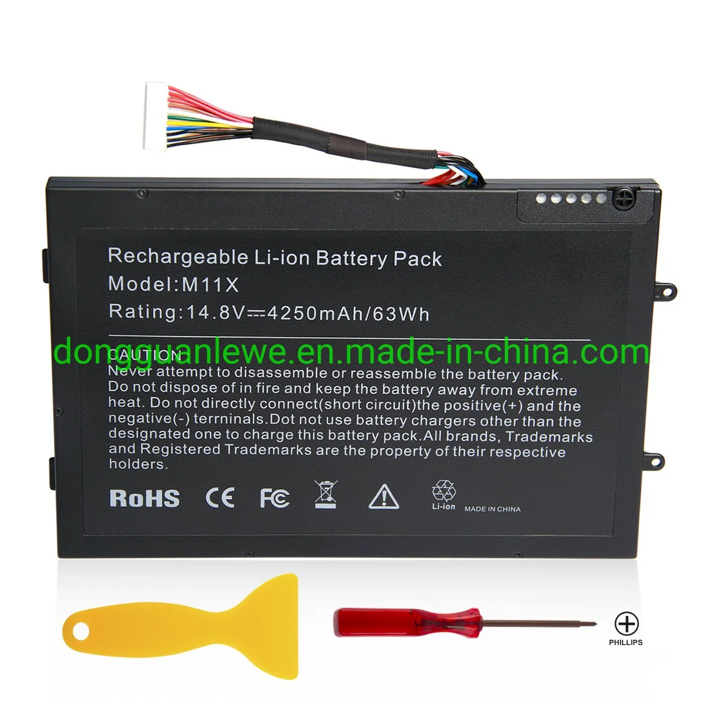 Rechargeable Compatible Li-Polymer Batteries Replacement for DELL Alienware M11X 14.8V 63wh Notebook Computer Laptop Battery