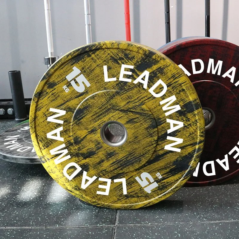 Factory Color Weightlifting Wooden Rubber Bumper Plate