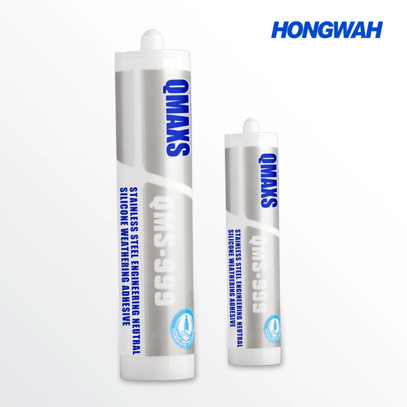 OEM Bright Silver Neutral Silicone Weather-Resistant Sealant Metal Glass Wood Stone Substrate Adhesive Caulking Stainless Steel Caulking Engineering Glue