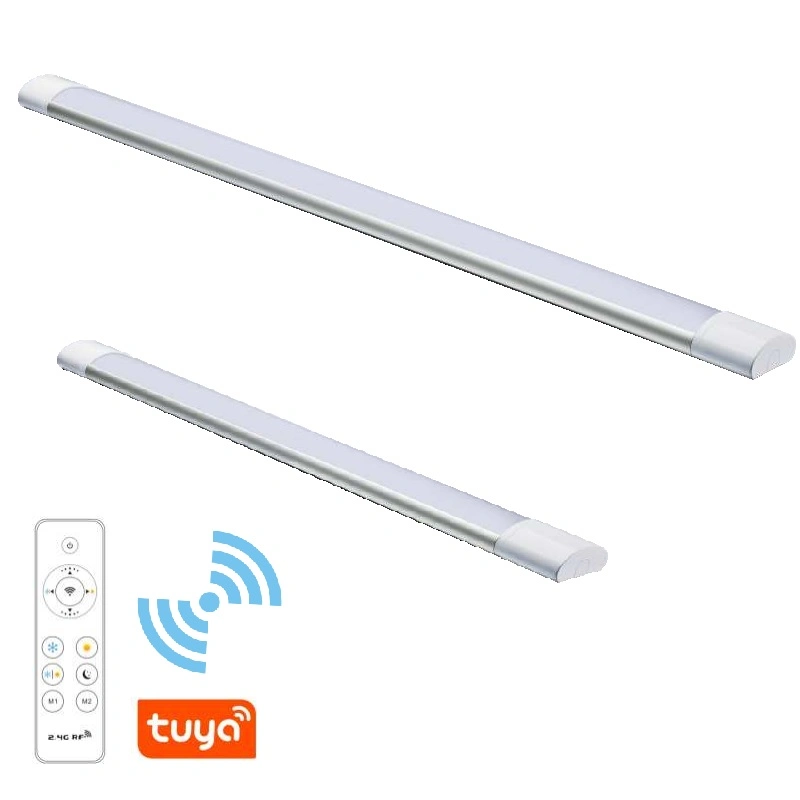 20W 40W 60W 3CCT Dimmable LED Batten Light Emergency Dust-Proof Lamp