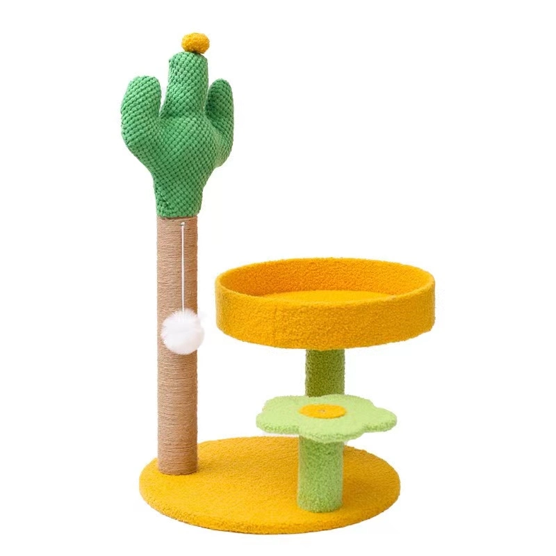 Green Cactus Cat Climbing Frame, Cat Toys