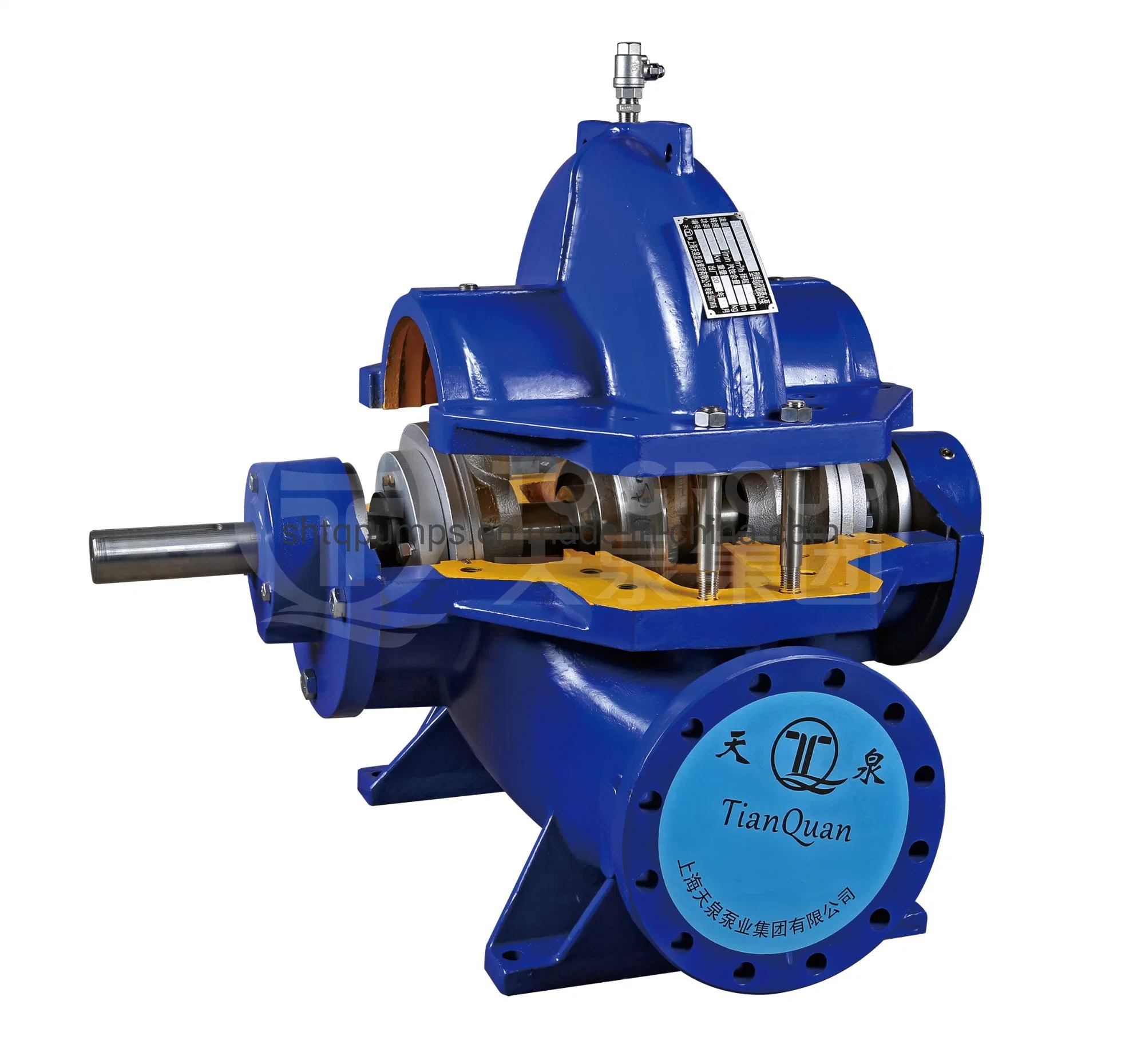 Горизонтальный двойной всасывающий Split кожух центробежный водяной насос Tianquan DN80