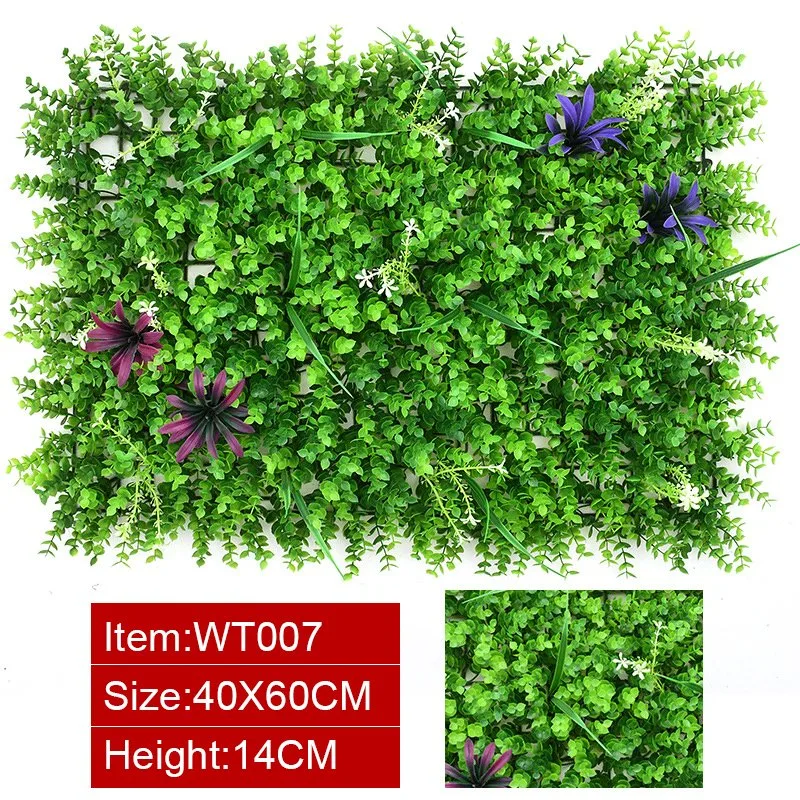 Anti-UV Discounted Artificial Natural Looking Plants Wall for Home Garden Holiday Decor