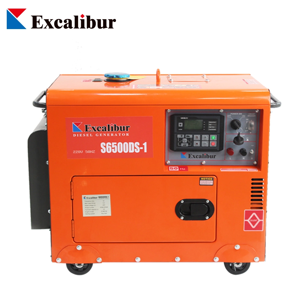 Light Noise 5.5kw Electric Start Diesel Generator for Home Use