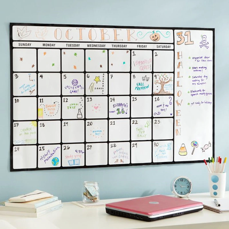 Month Tempered Glass Planner Memo Board with Magnetic