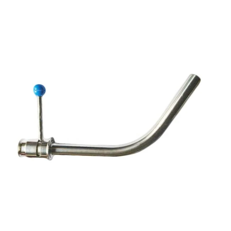 Sanitary Stainless Steel SS304 Tri Clamp Arm Valve with Racking Arm for Red Wine Tank