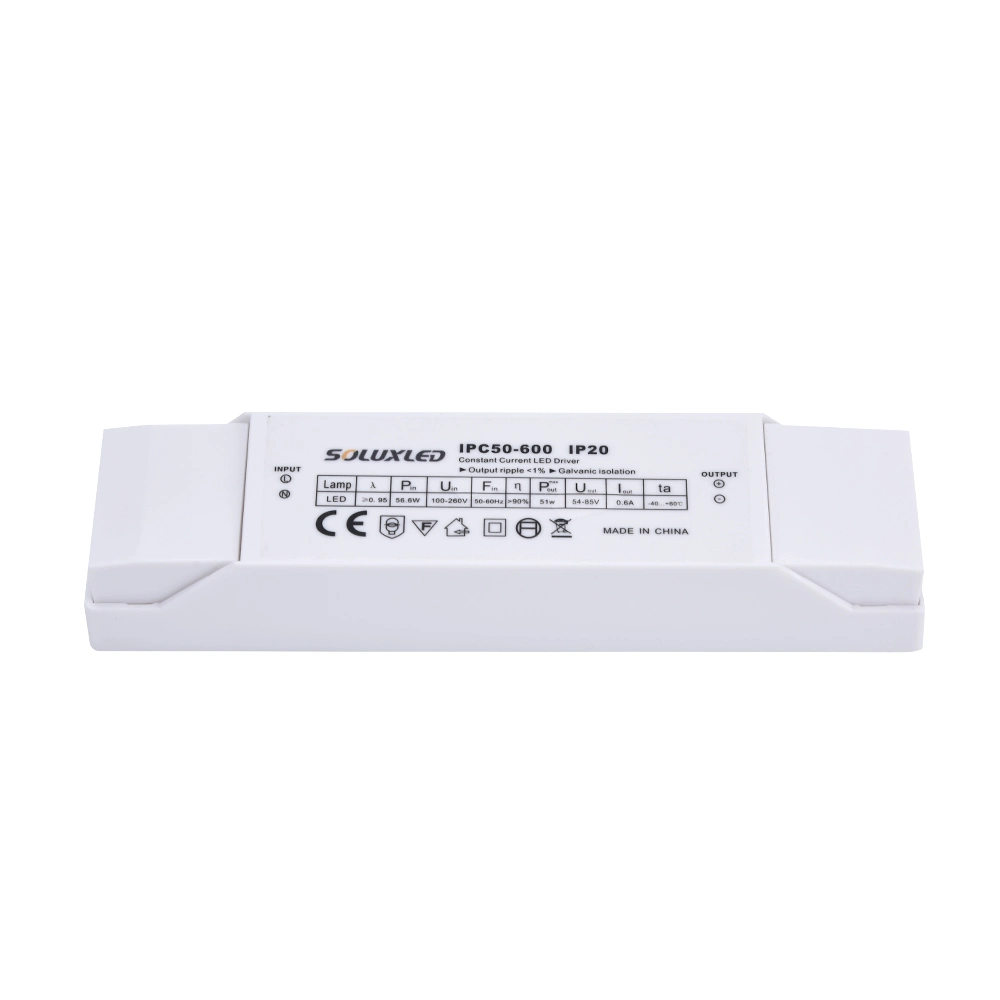 LED Driver 50W 600mA IP20 Flicker Free for 600X600 Panel Light