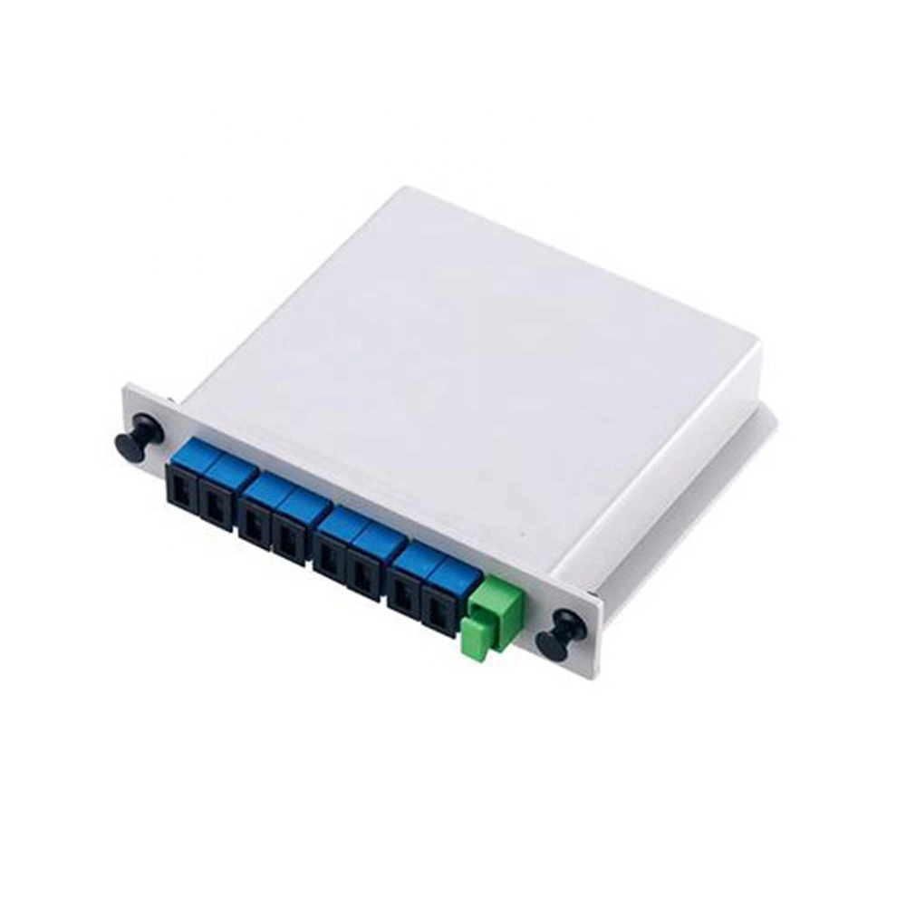 1X8 PLC Splitter de fibra en Mini Plug-in para el tipo de redes Pon