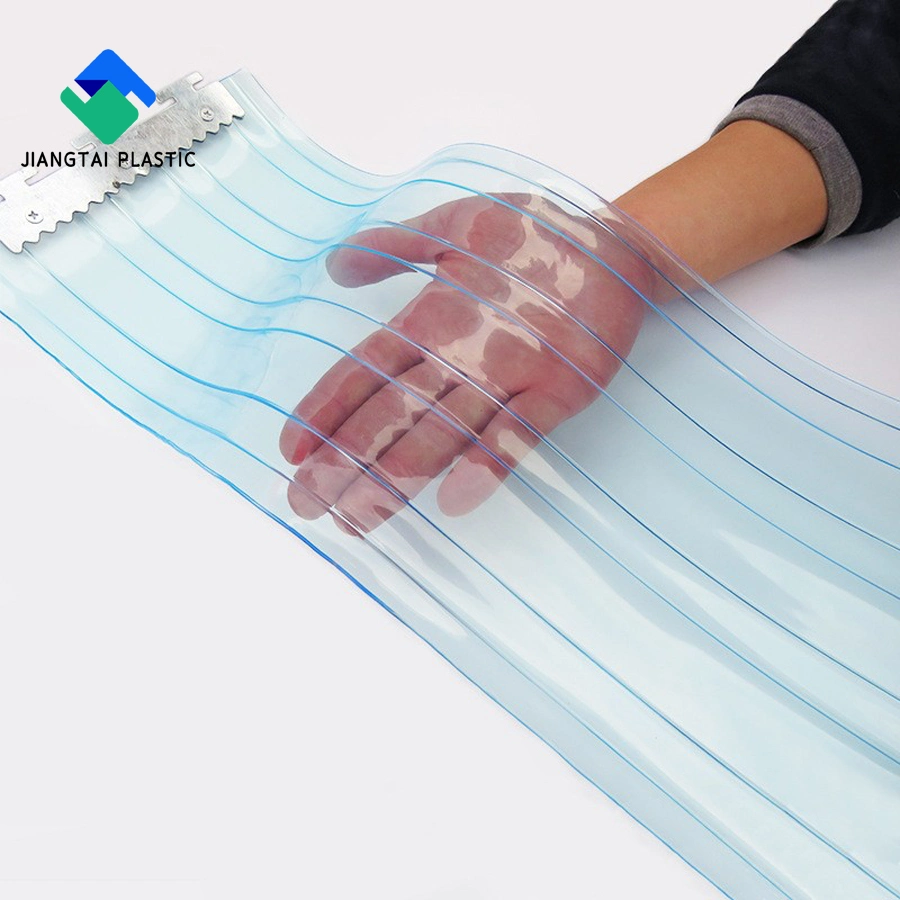 Jiangtai Super suave de PVC transparente de plástico de PVC de la película de cine de cortina