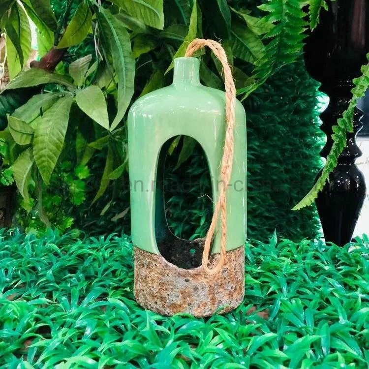 Modern Ceramic Outdoor Hanging Smart Window Hummingbird Bird Water Seed Food Feeder Tray Hanger for Birds Pet Bowls & Feeders